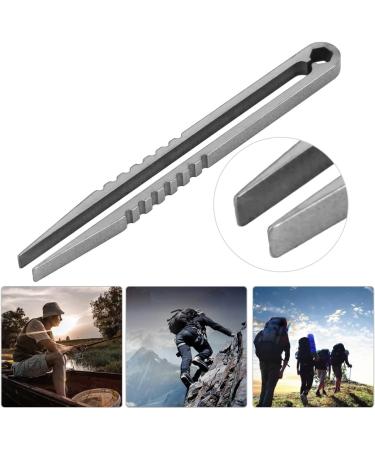Buy EDC Mini Tweezers with Precise Serrated Tips - Perfect for Garden Kitchen & Outdoor Tool Kits - Steel Color - International Shipping Available - Buy Online on GoSupps.com
