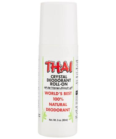 Thai Deodorant Stone Thai Crystal Mist Roll On Deodorant, 3 Oz 3 Ounce