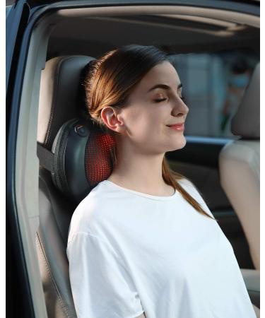 Shiatsu Electric Neck and Back Massager Pillow with Heat - 3D Deep Tissue Kneading for Muscle Pain Relief - Ideal for Home, Office, Car Use - Perfect Gift for Dad and Mom - Buy Online on GoSupps.com