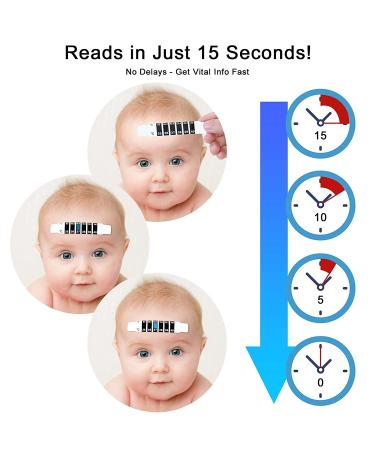 Buy Gkhowiu 30-Piece Reusable Forehead Thermometer Stripes - Self-Adhesive & Discoloration Stickers for Accurate Temperature Tracking | International Shipping Available - Buy Online on GoSupps.com