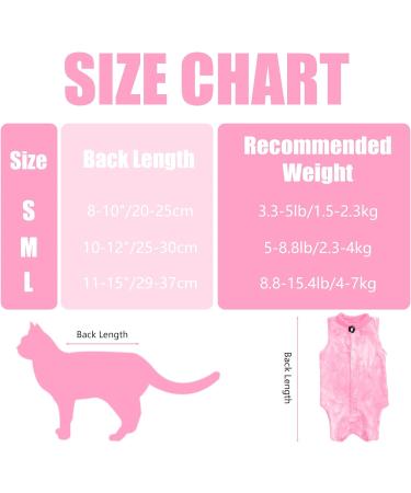Lianzimau Cat Recovery Suit M Pink - Post Surgery Bodysuit for Cats - Anti Lick & Spay Recovery Clothing - Buy Online on GoSupps.com