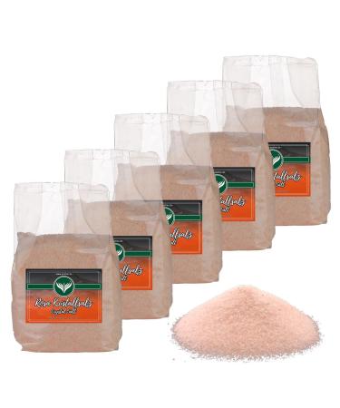 Azafran Pink Crystal Salt (known as Himalayan Salt) Rock Salt Fine 5kg 1 kg (Pack of 5)