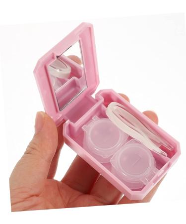 Homsfou Cute Contact Lens Container with Mirror - Eye Lens Organizer & Storage Tool (6.2x4.4x2.2cm) - International Shipping Available - Buy Online on GoSupps.com