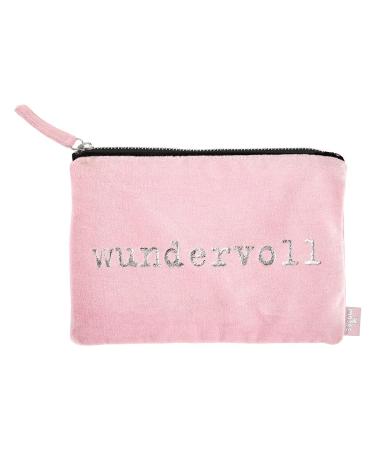 Moses.Libri_x bags wonderful cosmetic bag made of velvet custody utensils cosmetics and pens cosmetic bags in rose 22 cm
