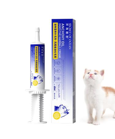 Hairball Cream - Cat Nutritional Supplement Gel | Anti Hairball Control Supplement Natural and Effective Hairball Gel for Healthy Tissue Kitten and Cats 60ml