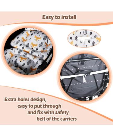 KAKIBLIN Infant Car Seat Insert: Yellow Fox Stroller Liner & Support Pillow - Buy Online on GoSupps.com