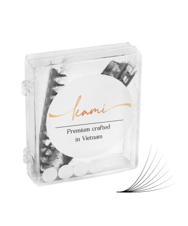 KAMI LASHY 500 Promade Fan Eyelash Extension Kit  Ultra Speed Lashes for Natural Looking  C/CC/D Curl  0.03/0.05/0.07mm Thickness  8-15mm Length  Easy Application with 3D-16D Volume Lashes (10D-0.03 C  12mm)