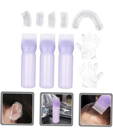 POPETPOP 1 Set bleach hair kit hair bleaching kit for dark hair bleach kit hair coloring tools hair dye kit hair oil bottle shower caps hairstyling gloves earmuffs portable purple plastic 6.9x4.8cm Purple - Buy Online on GoSupps.com