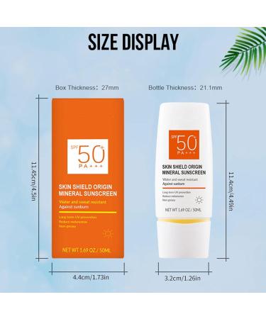  Tebinzi Sunscreen SPF 50 - Sunblock Spf 50 Broad Spectrum Sunscreen - 1.76oz Water Resistant & Friendly Broad Spectrum UVA/UVB Moisturizing Sunscreen Tebinzi - Buy Online on GoSupps.com