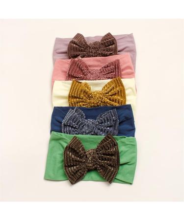 JSGHGDF Bow Hair Bands Elastic Headwear for Girl Autumn Winter Headbands Head Wraps Hairbands Hair Accessories Photography Props Deep Pink - Buy Online on GoSupps.com