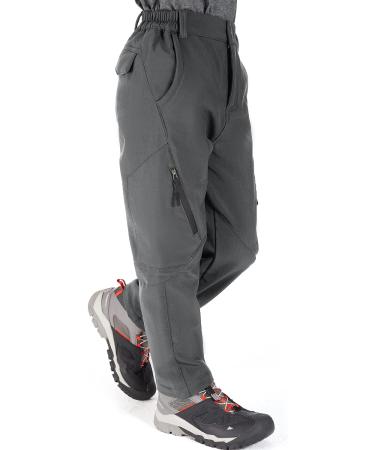 Kids Snow Ski Pants | Waterproof Insulated Outdoor Hiking Pants Grey 9037 | Boys Girls 4-5T - Buy Online on GoSupps.com