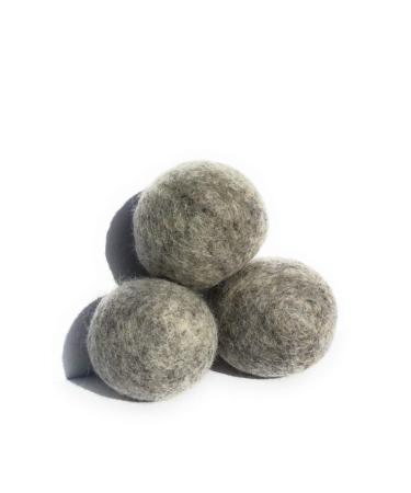 Wool dryer ball gift set - Made in America Wool Dryer Balls - Set of 3 Gray