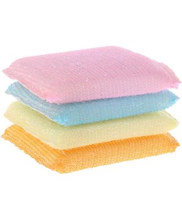4pcs/Set Soft Sponge Scouring Pads Dish Bowl Kitchen Cleaning Scrub Scrubber Pad - Buy Online on GoSupps.com