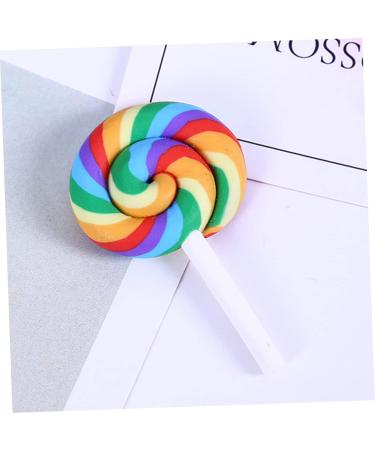 FOYTOKI 12 Pieces Pacifier Charms Rainbow Caramel Candy Lollipop DIY Lollipop Candy Lollipop Candy Jelly Candy Clay Pendant Lollipop - Buy Online on GoSupps.com