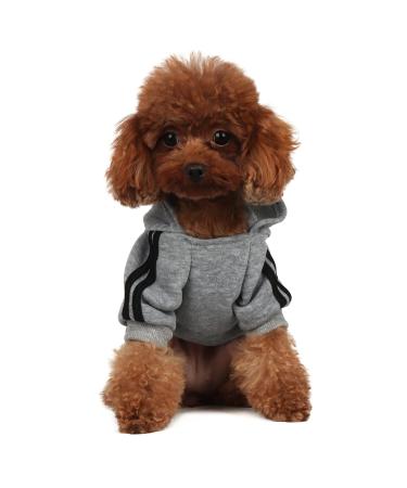 Fashion Dog Hoodie Dog Clothes Streetwear Pure Cotton Sweatshirt Dog Cat Puppy Small Medium Large Fashion Outfit (Gray L) Gray L