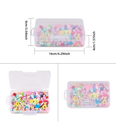 4 Pack Clear Plastic Box Container Storage Organizer with Hinged Lid - 5.5x3.5x1.5 - Buy Online on GoSupps.com