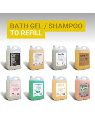 GPQ GESPROQUIMIA SL GPQ Amenities Hotel 2in1 golden gelshampoo 2 bottles x 5 l 94 natural with conditioner without parabens hotel rural house holiday home B & B produced in Spain sweet 5 l Paquete de 2 - Buy Online on GoSupps.com