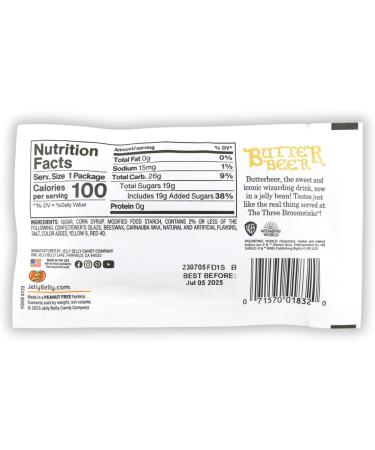 Jelly Belly Harry Potter Butter Beer Chewy Butterscotch Flavored Jelly Beans 6-Pack - Holidays & Christmas Candy - Vegan Candy Dairy Free Snacks Gluten Free Peanut-Free Candy Treat for Kids Kosher Candy Stocking Stuffers for Teens - Buy Online on GoSupps.com