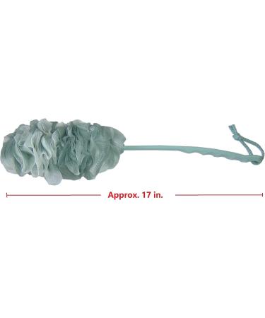 Soft-Grip Green Body Puff Bath Sponge for Seniors & Patients - Anti-Slip Handle, Ideal for Arthritis, Pregnancy & Elderly Care - Buy Online on GoSupps.com