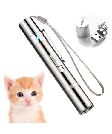Red Laser Pointer for Cats to Play, CUTOMO USB Rechargeable Laser Pointer Cat Toy Red Dot Laser Light for Cats, Cat Toys Interactive for Indoor Cats, Cat Laser Toy for Indoor Cats to Chase