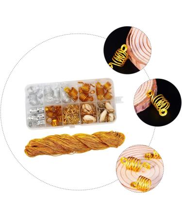 minkissy 1 Box Wig Accessories Metal Hair Braiding Beads Spring Hair Jewelry Hair Braid Rings Diy Hair Braid Accessories Dreadlock Jewelry Dreadlocks Hair Cuffs Aluminum Hair Rope - Buy Online on GoSupps.com