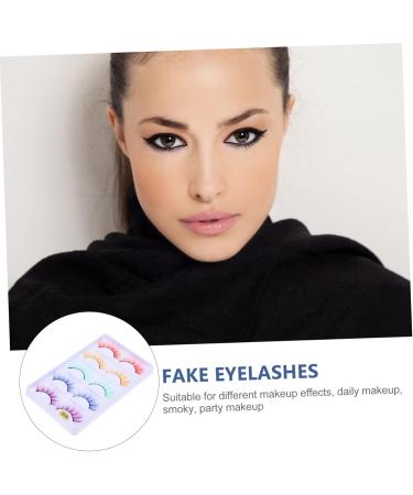 minkissy 5 Pairs Fake Eyelashes Natural Fake Lashes Eyelashes Halloween Eyelashes Eyelashes Dramatic Colorful Fake Eyelashes False Eyelashes Makeup Eyelashes Artificial Eyelashes - Buy Online on GoSupps.com