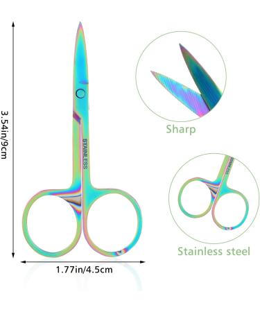 WLLHYF 3 Pack Small Eyebrow Facial Nose Hair Grooming Scissors Stainless Steel Mustache Eyelashes Trimmer Travel Scissors Kit Mini Curved Rounded Scissors for Eyebrow Cuticle Trimming Nasal Clippers - Buy Online on GoSupps.com