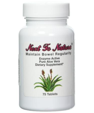 Next to Nature Tablets: Herbal Aid to Regularity Pure Aloe Vera Dietary Supplement 75 Tablets