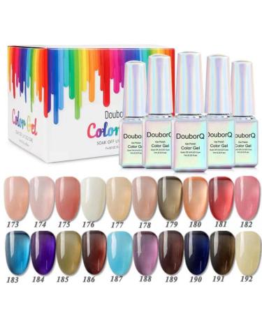 Douborq Gel Nail Polish - 20 Vibrant Colors for Salon & At-Home Use | Crystal Clear & Summer Shades - Buy Online on GoSupps.com