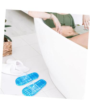 MAGICLULU 2 Pairs Slippers Quick Drying Shower Slippers Green Home Indoor Slippers Non Dorm Shoes Gym Foot Spa Soak Tub Shower Footware Massaging Travel Pvc Household Plastic Barrel 26.5x9.8cm 9.5x3pcs Bluex3pcs - Buy Online on GoSupps.com