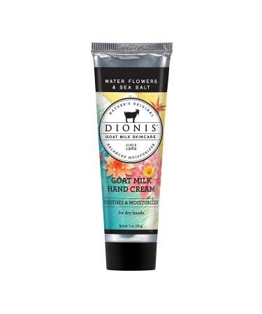 Dionis Goat Milk Hand Cream Set - Water Flowers & Sea Salt Scent - 1 oz (Pack of 4) - Made in USA - Cruelty-free & Paraben-free - Buy Online on GoSupps.com