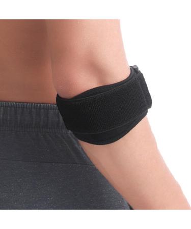 Tennis Elbow Brace Premium Support For Pain Relief & Recovery Adjustable Compression Strap For Effective Tennis Elbow Treatment 51.5cm Black