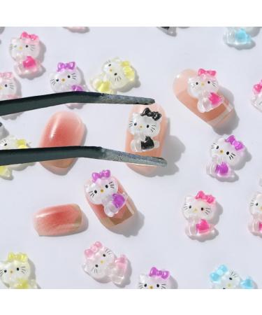 Nail Rhinestones 3D Kitty Cat Nail Art Charms 3D Cartoon Kawaii Sanrio Nail Decorations for Nail Art Supplies Resin Nails Slime Rainbow Horse Charms Cute DIY Nail Accessories (42 Pcs) 6 different cat - Buy Online on GoSupps.com
