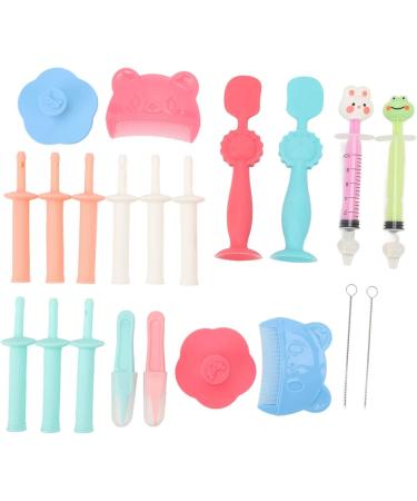 21Pcs Newborn Grooming Kit with Baby Gas Reliever Medicine Brushes - Silicone, Nasal Aspirator, Tweezers for Home - Fine Workmanship - Buy Online on GoSupps.com