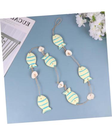 STOBAZA 1 Pc Shell Hanging Decorations Seashells for Decorating Wood Trim Curtain The Mediterranean Yellow 102X4.2CM - Buy Online on GoSupps.com