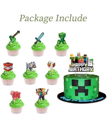9Pcs Cake Decorations Cupcake Toppers Game Theme Party Supplies Game Cupcake Toppers for Kids Multi - Buy Online on GoSupps.com