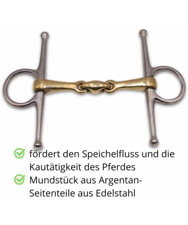 AMKA Double Jointed Argentan Full Cheek Snaffle Bit 16mm - Premium Equestrian Gear for International Shipping - Buy Online on GoSupps.com