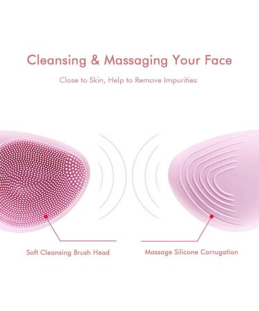 KORSMALL Silicone Facial Cleansing Brush Electric Face Brush 6-Speed IPX7 Waterproof Silicone Face Scrubbers Anti-Aging Skin Cleanser for Skin Care and Exfoliation Deep Cleansing Massaging (Pink) - Buy Online on GoSupps.com