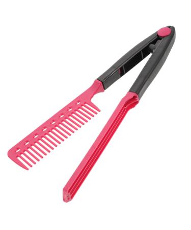 HAPINARY Hair Styling Comb Clipon Vshaped Design Hair Straightener And Rosy