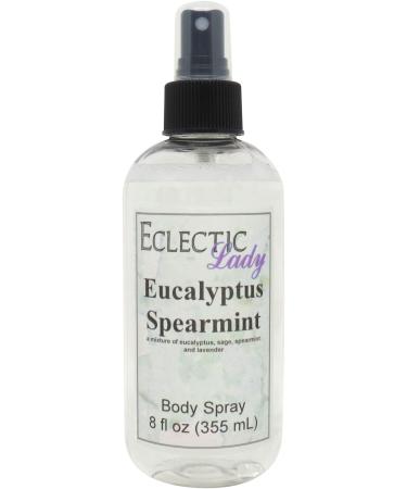 Eclectic Lady Eucalyptus Spearmint Moisturizing Body Spray Original Strength Spear Mint Fragrances Handcrafted in USA Paraben-Free Phthalate-Free Fragrance (8 oz) Regular Strength 8 Fluid Ounces