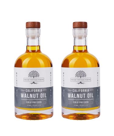 Fresh Vintage Farms, Walnut Oil (2 Pack), 100% Cold Pressed, California Grown, Great for Cooking, Baking, Grilling, Dipping, & Salads Walnut Oil 12.68 Fl Oz (Pack of 2)