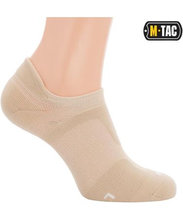 M-Tac Men's Running Socks No Show Low Cut 3 Pair Pack Coyote Tan - Medium - Buy Online on GoSupps.com