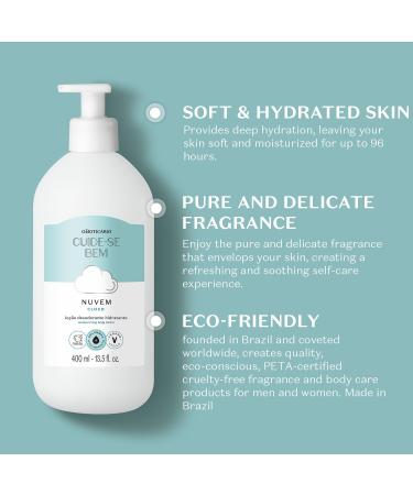 O Botic rio Cuide-se Bem Cloud Moisturizing Body Lotion | 13.5 oz | Soft Hydrated Skin & Delicate Fragrance | International Shipping Available - Buy Online on GoSupps.com