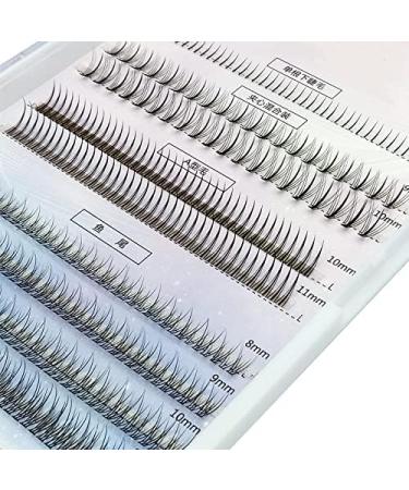 ICYCHEER Individual Eyelashes Upper and Lower with Mixed Tray Fairy Shape Fishtail Natural Grain Pre-fanned Long Volume Short - Buy Online on GoSupps.com