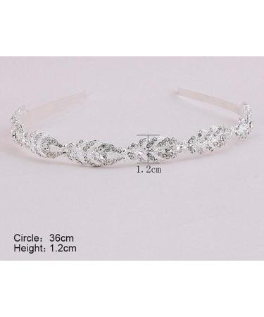Elegant Silver Wedding Strass Flower Crown Headband - Crystal Headdress for Bride & Bridesmaid Hair Accessories - Buy Online on GoSupps.com