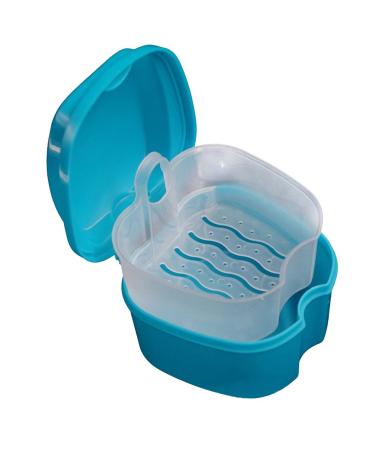 Denture Box Denture Teeth Storage Box with Hanging Net (Sky Blue) - Buy Online on GoSupps.com