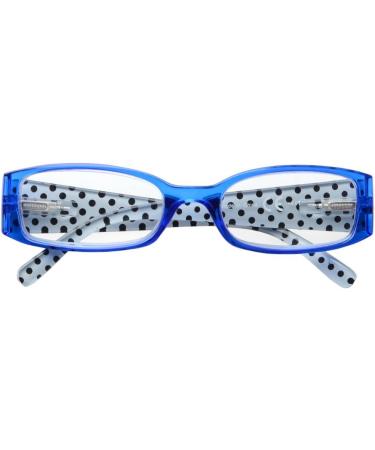 Eyekepper 5-Pack Spring Hinges Polka Dots Reading Glasses for Women - Blue +1.25 - Stylish & Comfortable Readers - Buy Online on GoSupps.com