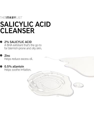 The INKEY List 2% Salicylic Acid Cleanser to Reduce Blackheads and Breakouts for Oily Blemish Prone Skin 150ml - Buy Online on GoSupps.com