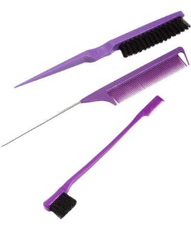 Lot de 3 peignes de beaut 3 pi ces pour cheveux peigne queue pour les voyages les femmes les b b s les enfants les femmes les b b s et les enfants violet - Buy Online on GoSupps.com