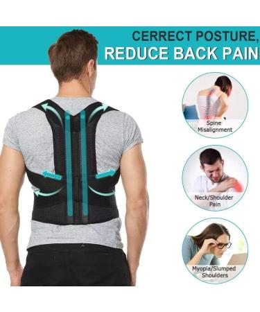 DFHBFG Adjustable Posture Corrector Brace | Large Clavicle Support for Back Pain Relief | Stop Slouching & Improve Posture - International Shipping Available - Buy Online on GoSupps.com